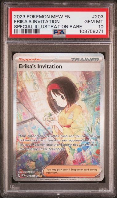 2023 POKEMON ERIKA'S INVITATION SIR PSA 10