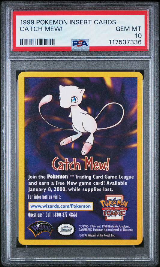 1999 POKEMON INSERT CARDS CATCH MEW! PSA 10