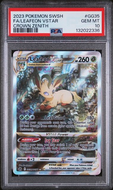 2023 POKEMON SWSH CROWN ZENITH LEAFEON VSTAR PSA 10