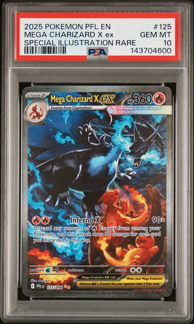 2025 POKEMON PHANTASMAL FLAMES MEGA CHARIZARD X ex PSA 10